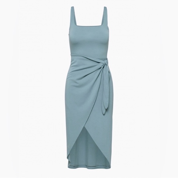 Aritzia Dresses & Skirts - Aritzia Wilfred Saturn Wrap Dress, Sz L, Blue